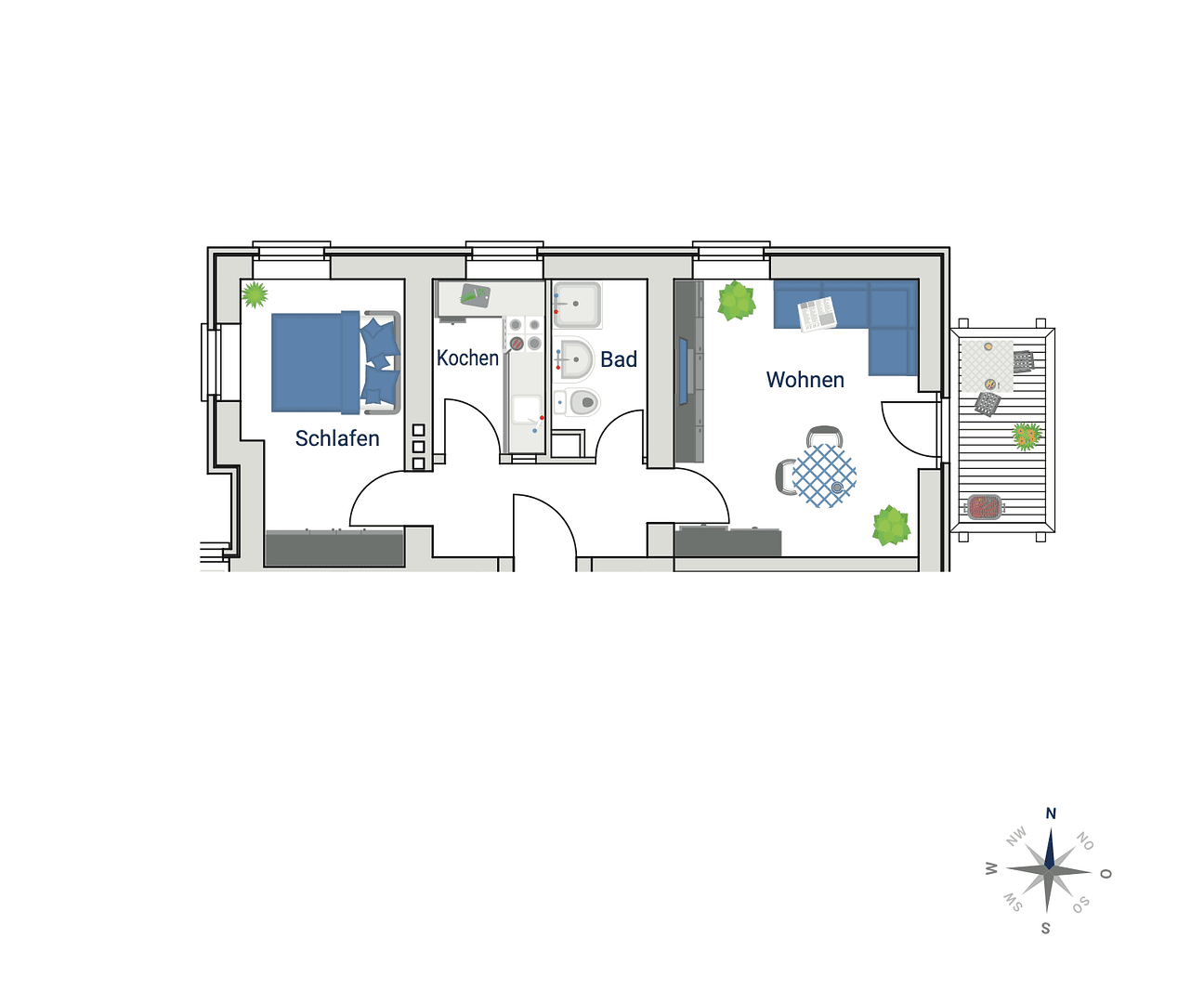 Prenájom bytu 2-izbový 47 m², Thamsbrücker Str. 49, Bad Langensalza, Durínsko Prenájom bytu 2-izbový 47 m², Thamsbrücker Str. 49, Bad Langensalza, Durínsko