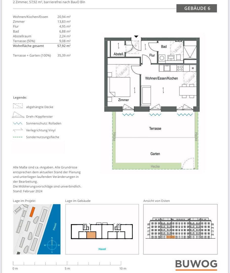 Prenájom bytu 2-izbový 58 m², Parkstraße 28, Spandau, Berlín Prenájom bytu 2-izbový 58 m², Parkstraße 28, Spandau, Berlín