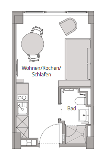 Prenájom bytu 1-izbový 20 m², Lyoner Straße 11, Frankfurt am Main-Niederrad, Hesensko Prenájom bytu 1-izbový 20 m², Lyoner Straße 11, Frankfurt am Main-Niederrad, Hesensko