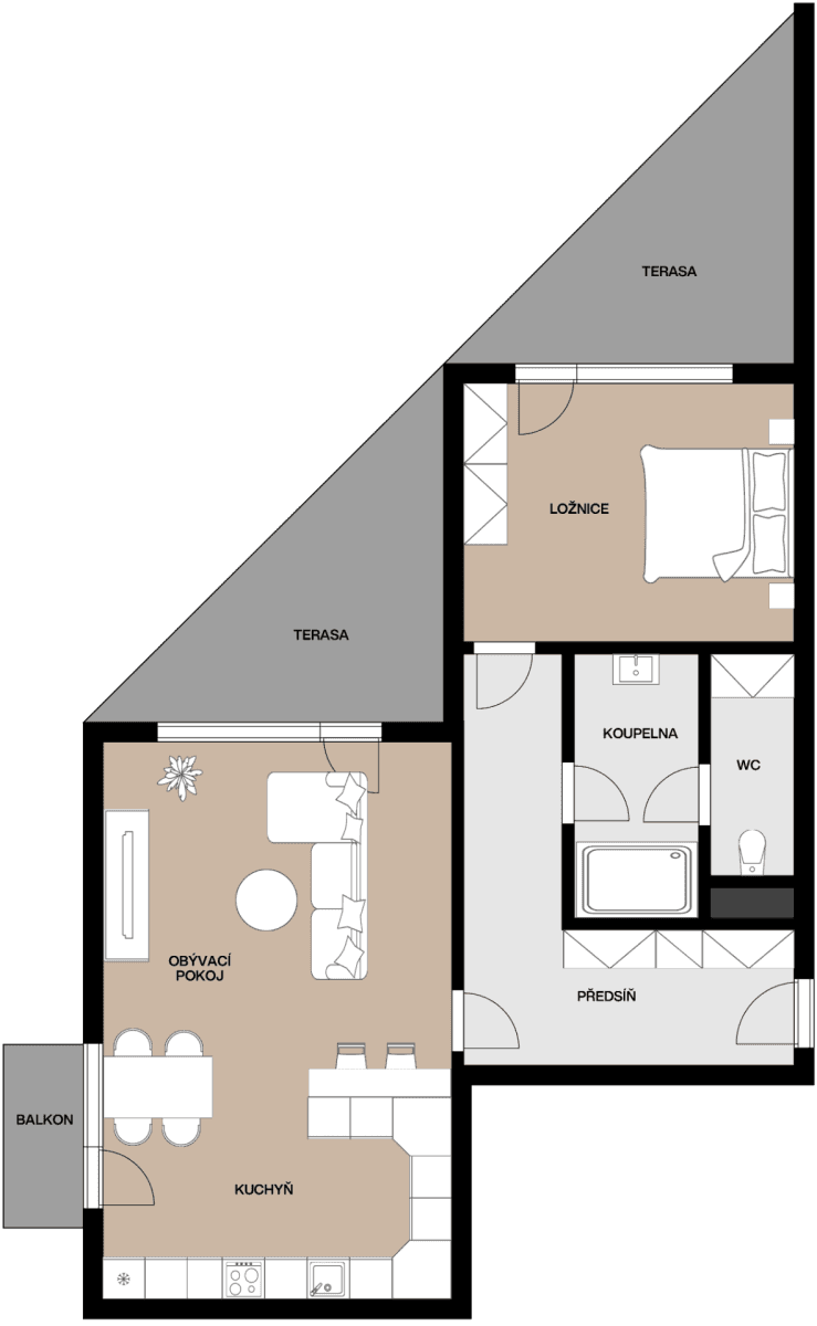 Predaj bytu 2-izbový 65 m², Mantovská, Praha, Praha Predaj bytu 2-izbový 65 m², Mantovská, Praha, Praha