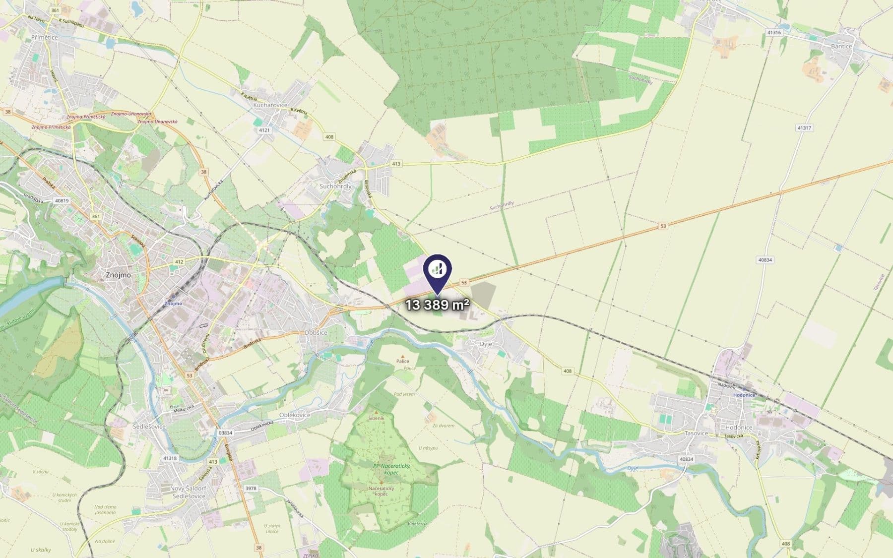 Predaj pozemku 13.389 m², Dyje, Jihomoravský kraj Predaj pozemku 13.389 m², Dyje, Jihomoravský kraj