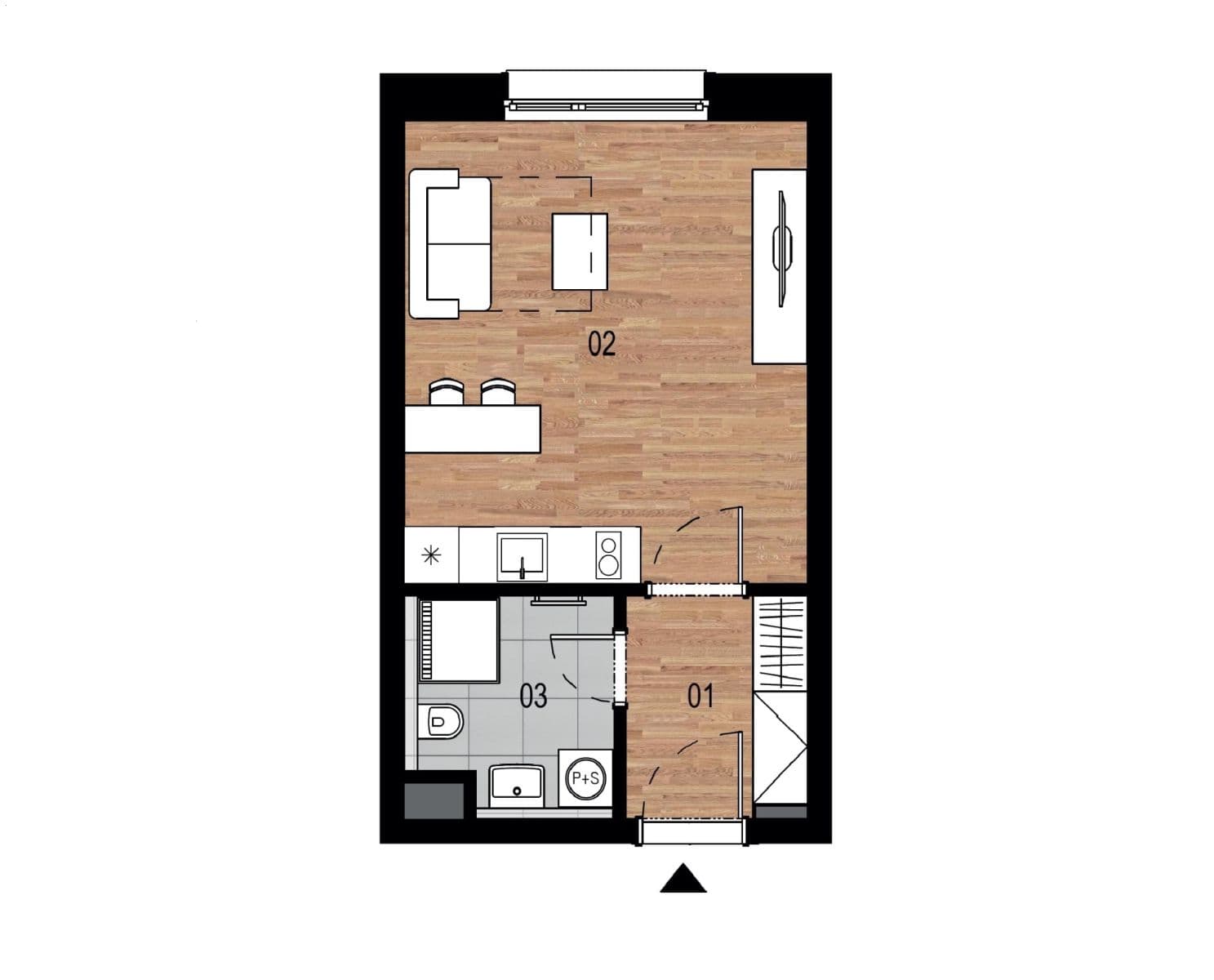 Prenájom bytu 1-izbový 31 m², Nebřenická, Praha, Praha Prenájom bytu 1-izbový 31 m², Nebřenická, Praha, Praha