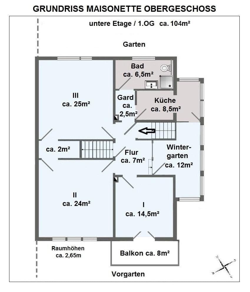 Prenájom bytu 6-izbový 156 m², Hildesheim, Dolné Sasko Prenájom bytu 6-izbový 156 m², Hildesheim, Dolné Sasko