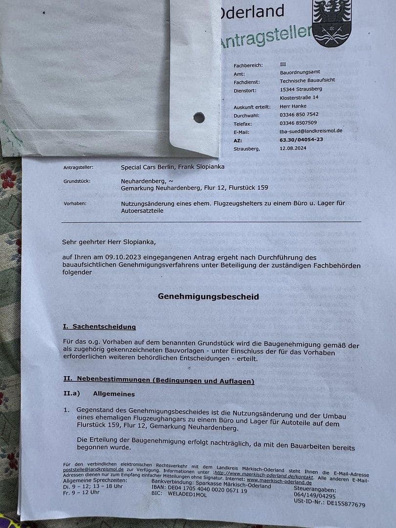 Predaj nebytového priestoru 5.404 m², Zur Alten Landebahn 8, Neuhardenberg, Brandenbursko Predaj nebytového priestoru 5.404 m², Zur Alten Landebahn 8, Neuhardenberg, Brandenbursko
