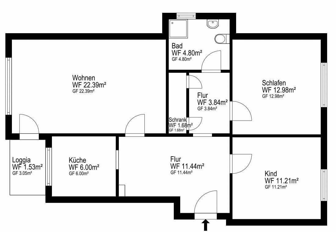 Predaj bytu 3-izbový 76 m², Hamm, Severné Porýnie - Westfálsko Predaj bytu 3-izbový 76 m², Hamm, Severné Porýnie - Westfálsko