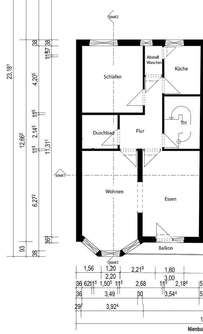 Prenájom bytu 3-izbový 89 m², Bremen, Brémy Prenájom bytu 3-izbový 89 m², Bremen, Brémy