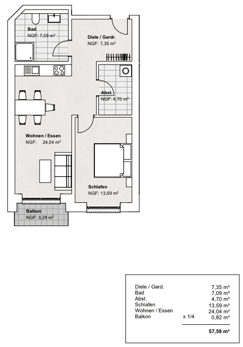 Predaj bytu 2-izbový 58 m², Am Brüggeberge 14, Wolfenbüttel, Dolné Sasko Predaj bytu 2-izbový 58 m², Am Brüggeberge 14, Wolfenbüttel, Dolné Sasko