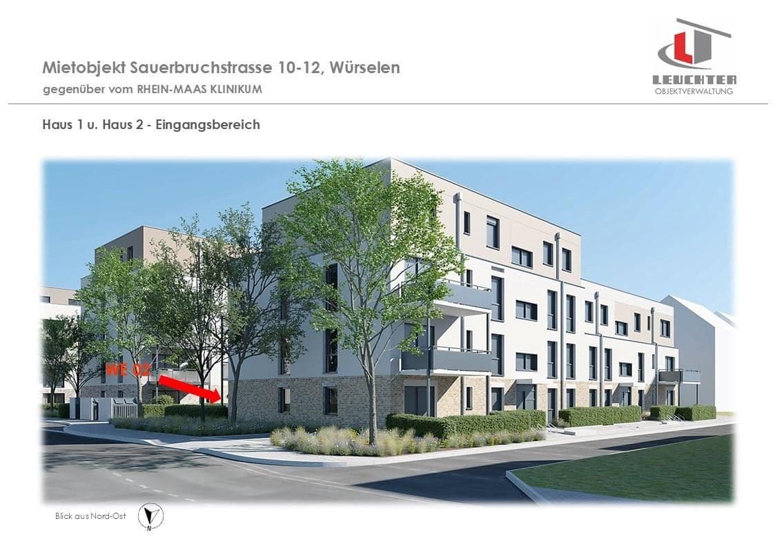 Prenájom bytu 3-izbový 71 m², Sauerbruchstraße 10-12, Würselen, Severné Porýnie - Westfálsko Prenájom bytu 3-izbový 71 m², Sauerbruchstraße 10-12, Würselen, Severné Porýnie - Westfálsko