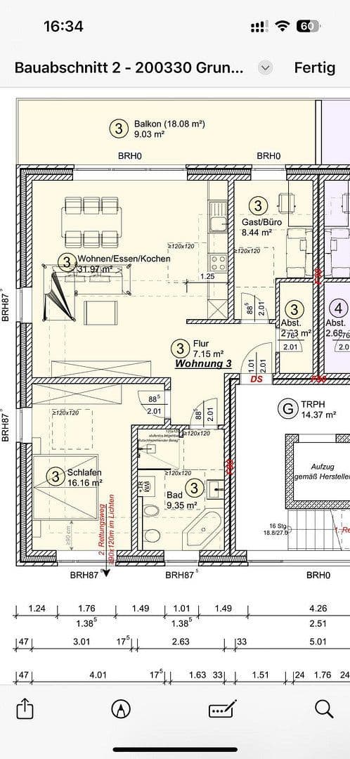 Prenájom bytu 3-izbový 87 m², Traubenweg 2, Osnabrück, Dolné Sasko Prenájom bytu 3-izbový 87 m², Traubenweg 2, Osnabrück, Dolné Sasko
