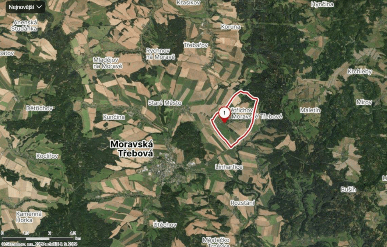 Predaj pozemku 1.957 m², Dětřichov u Moravské Třebové, Pardubický kraj Predaj pozemku 1.957 m², Dětřichov u Moravské Třebové, Pardubický kraj