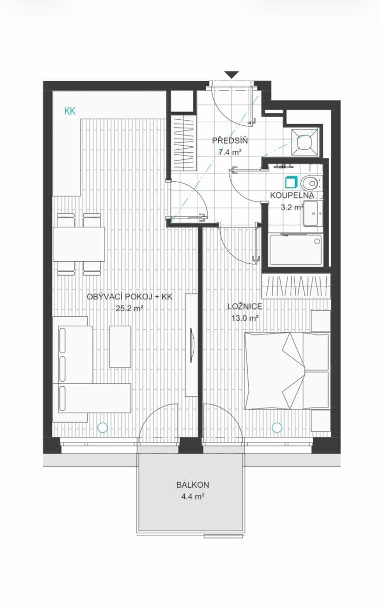 Prenájom bytu 2-izbový 52 m², Komárkova, Praha, Praha Prenájom bytu 2-izbový 52 m², Komárkova, Praha, Praha