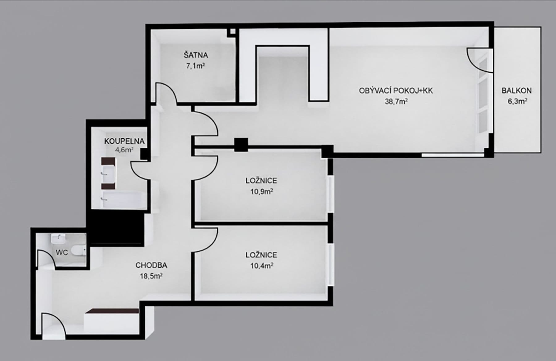 Predaj bytu 3-izbový 93 m², Voskovcova, Praha, Praha Predaj bytu 3-izbový 93 m², Voskovcova, Praha, Praha