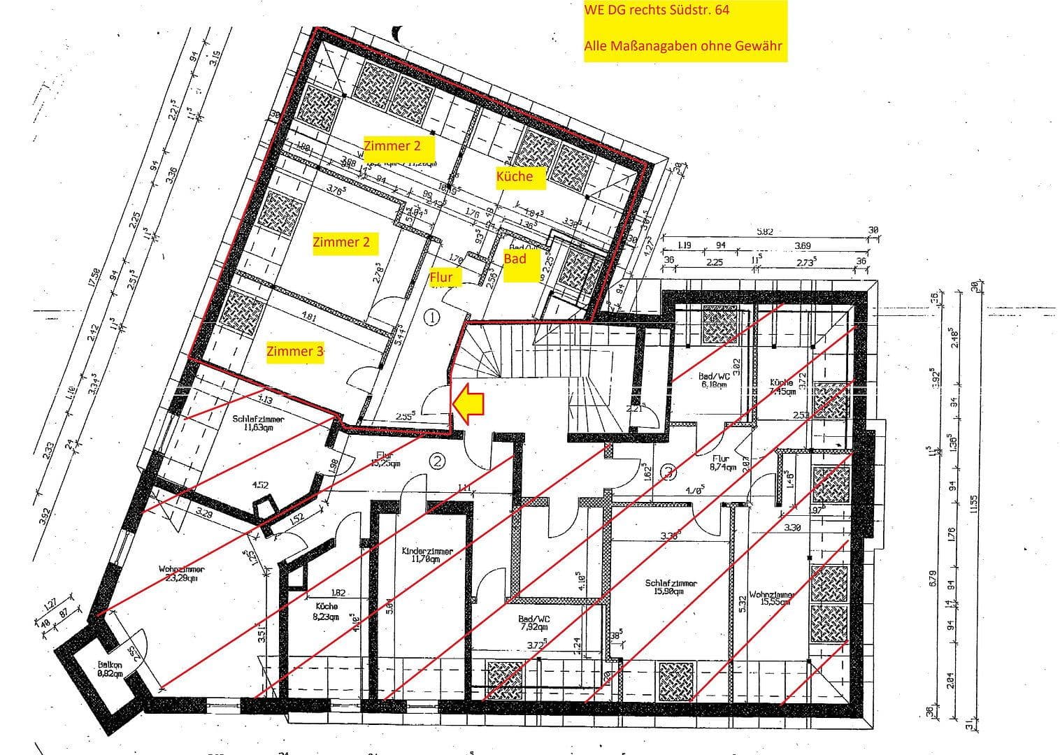 Prenájom bytu 3-izbový 69 m², Südstr. 64, Leipzig, Sasko Prenájom bytu 3-izbový 69 m², Südstr. 64, Leipzig, Sasko