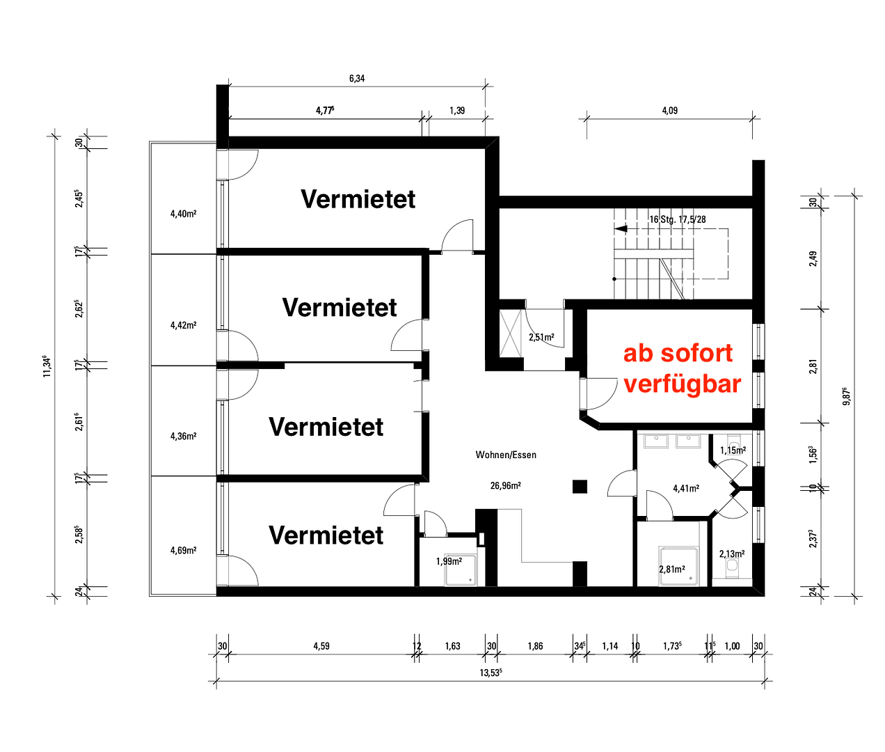 Prenájom bytu 13 m², Viernheim, Hesensko Prenájom bytu 13 m², Viernheim, Hesensko