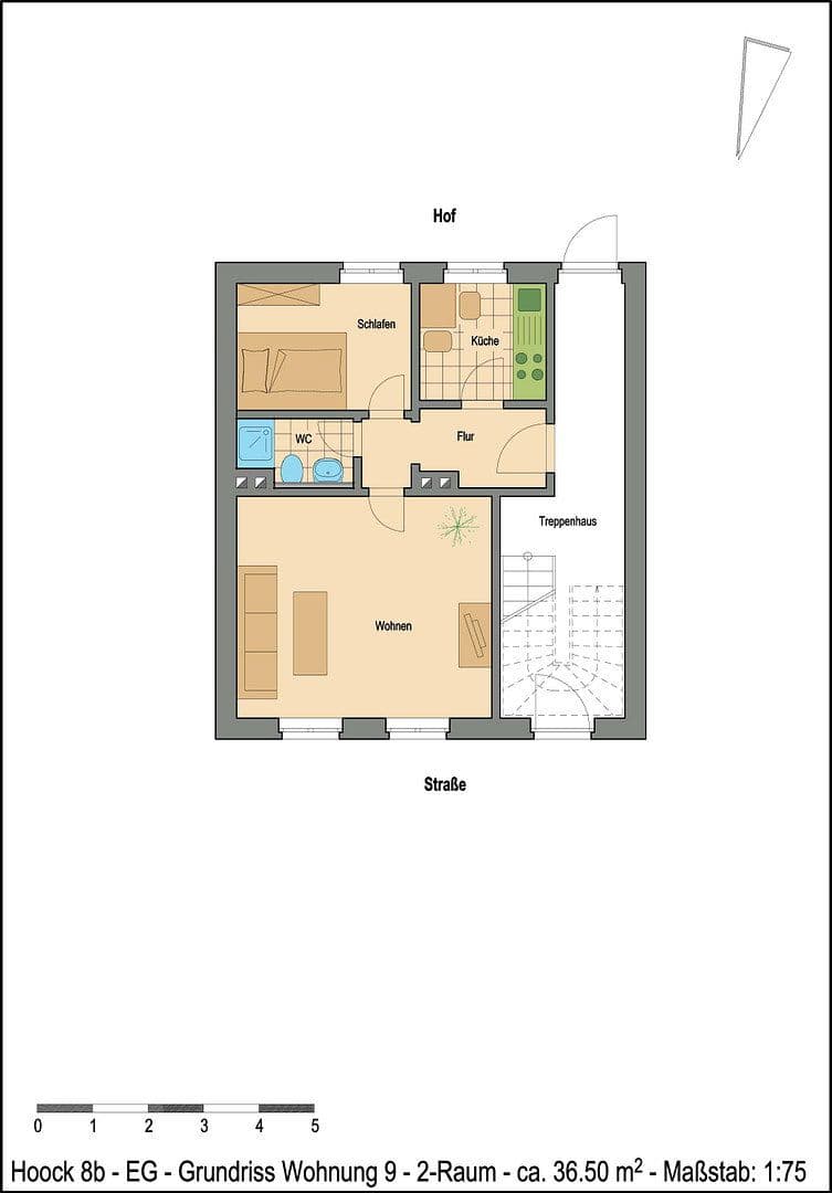 Prenájom bytu 2-izbový 37 m², Hoock 8b, Stendal, Sasko-Anhaltsko Prenájom bytu 2-izbový 37 m², Hoock 8b, Stendal, Sasko-Anhaltsko