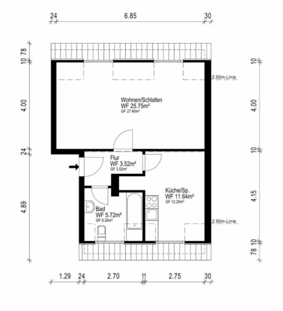 Predaj bytu 2-izbový 48 m², Köln, Severné Porýnie - Westfálsko Predaj bytu 2-izbový 48 m², Köln, Severné Porýnie - Westfálsko