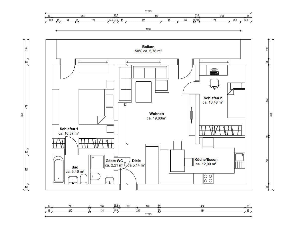 Prenájom bytu 3-izbový 75 m², Berlin, Berlín Prenájom bytu 3-izbový 75 m², Berlin, Berlín