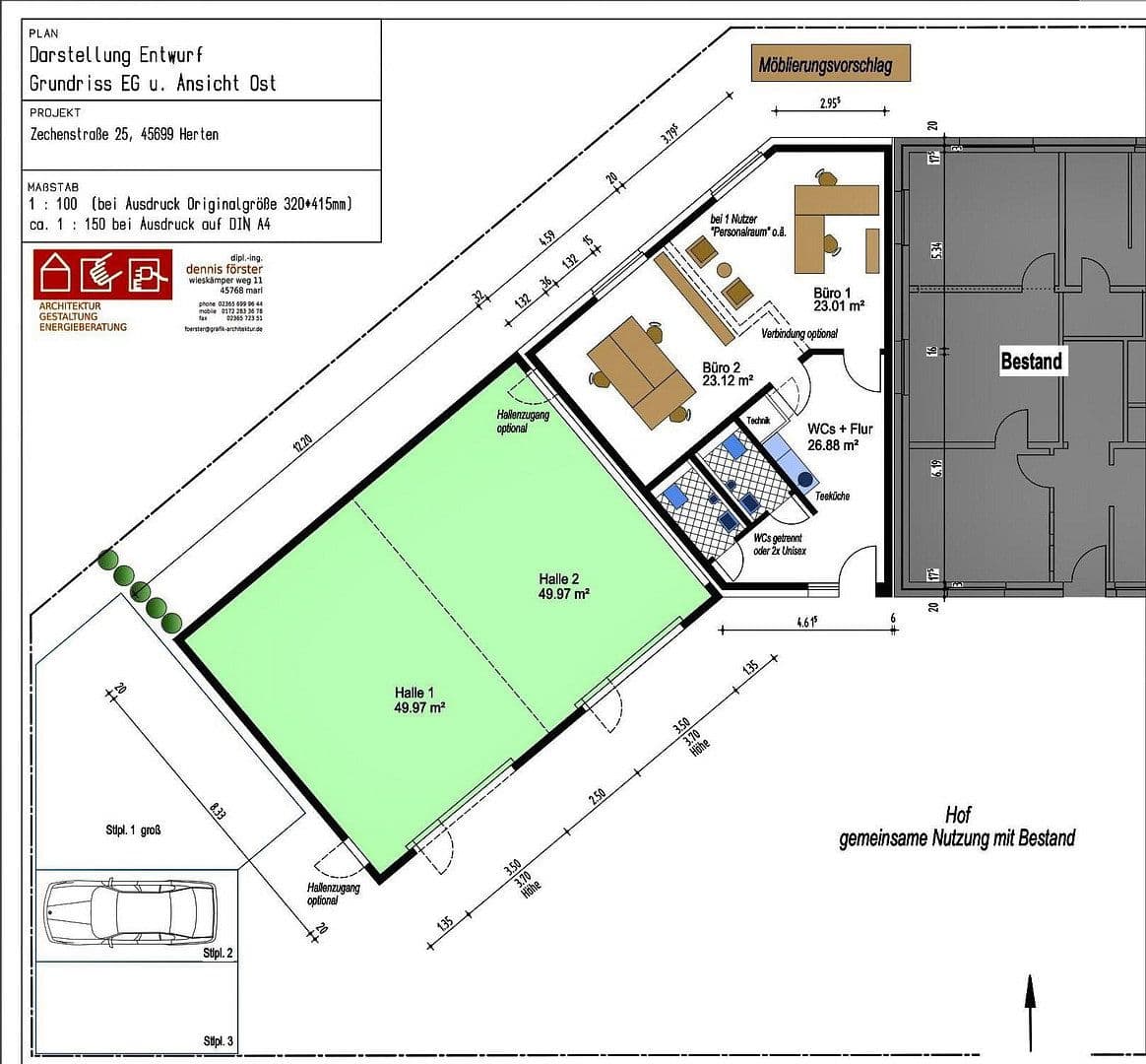 Prenájom nebytového priestoru 175 m², Zechenstraße 25, Herten, Severné Porýnie - Westfálsko Prenájom nebytového priestoru 175 m², Zechenstraße 25, Herten, Severné Porýnie - Westfálsko