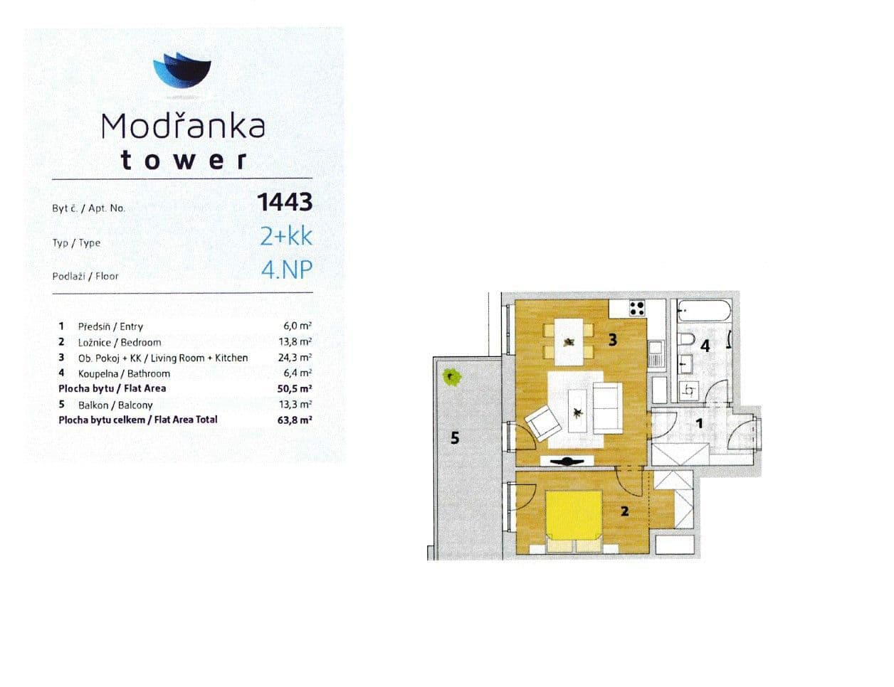 Prenájom bytu 2-izbový 64 m², Zlochova, Praha, Praha Prenájom bytu 2-izbový 64 m², Zlochova, Praha, Praha