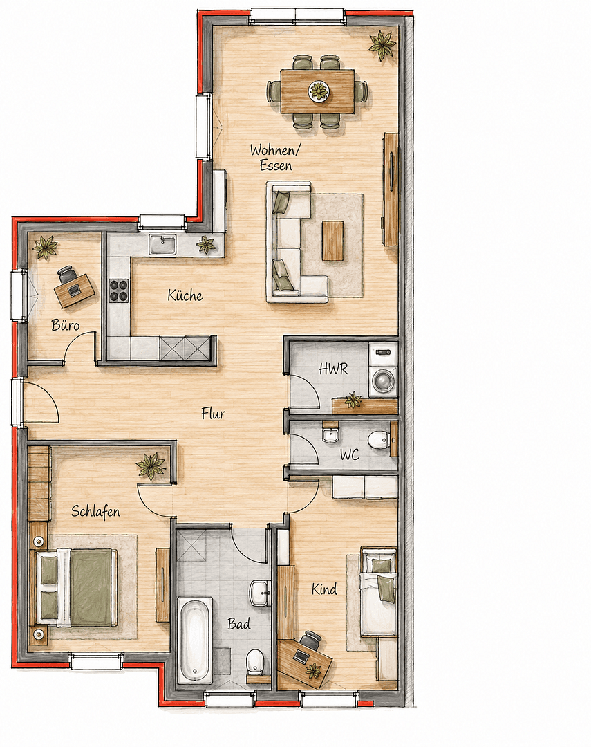 Prenájom domu 102 m², pozemek 500 m², Himbergen, Dolné Sasko Prenájom domu 102 m², pozemek 500 m², Himbergen, Dolné Sasko