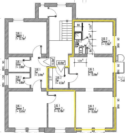 Prenájom bytu 2-izbový 47 m², An den Lothen 7, Bochum, Severné Porýnie - Westfálsko Prenájom bytu 2-izbový 47 m², An den Lothen 7, Bochum, Severné Porýnie - Westfálsko