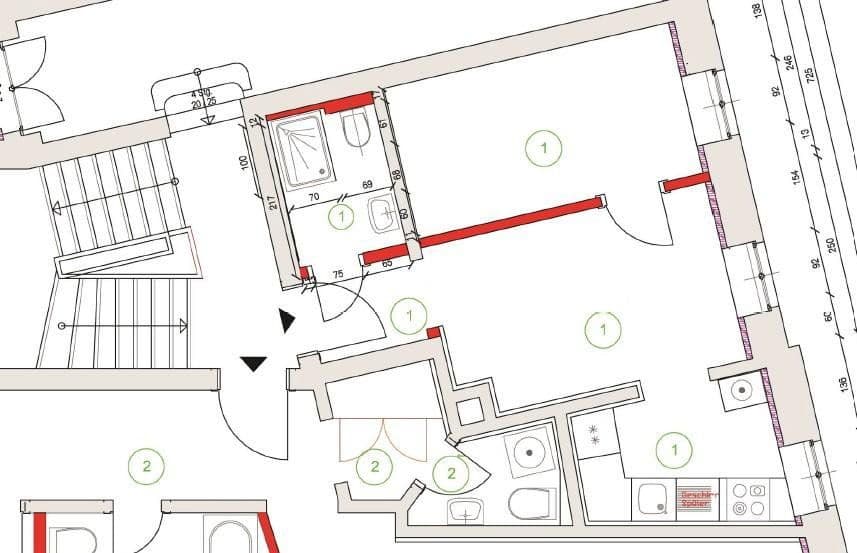 Prenájom bytu 1-izbový 32 m², Leipzig, Sasko Prenájom bytu 1-izbový 32 m², Leipzig, Sasko
