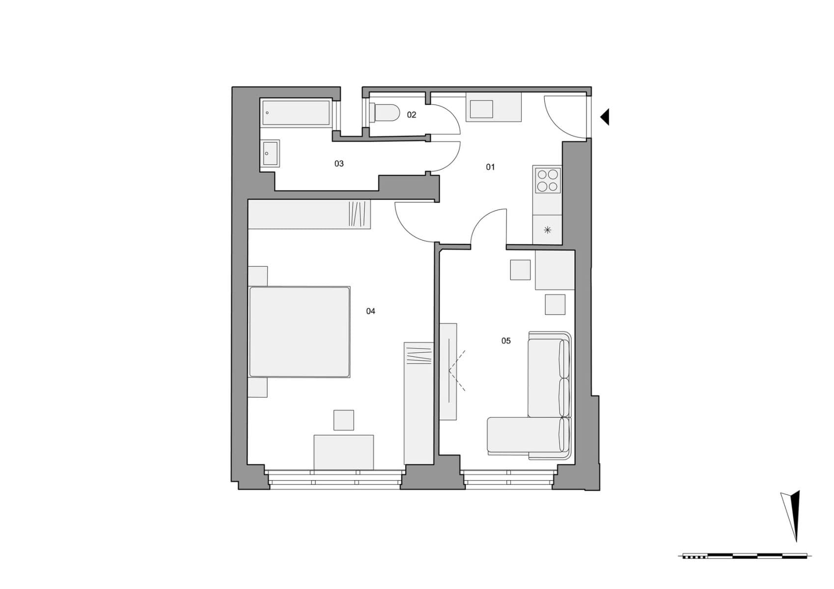 Predaj bytu 2-izbový 49 m², Vosmíkových, Praha, Praha Predaj bytu 2-izbový 49 m², Vosmíkových, Praha, Praha