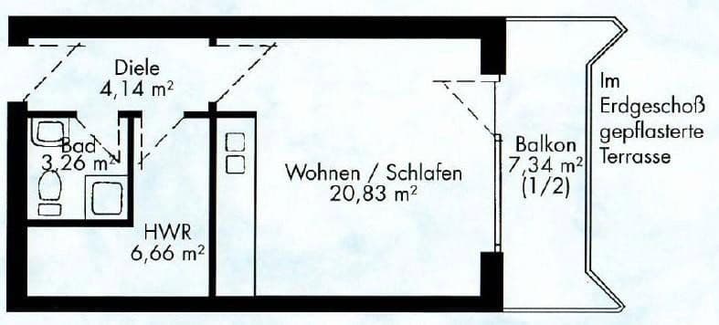 Prenájom bytu 1-izbový 39 m², Wilhelmshaven, Dolné Sasko Prenájom bytu 1-izbový 39 m², Wilhelmshaven, Dolné Sasko