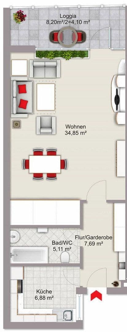 Predaj bytu 1-izbový 62 m², Maximilianstraße 16a, Landshut, Bavorsko Predaj bytu 1-izbový 62 m², Maximilianstraße 16a, Landshut, Bavorsko