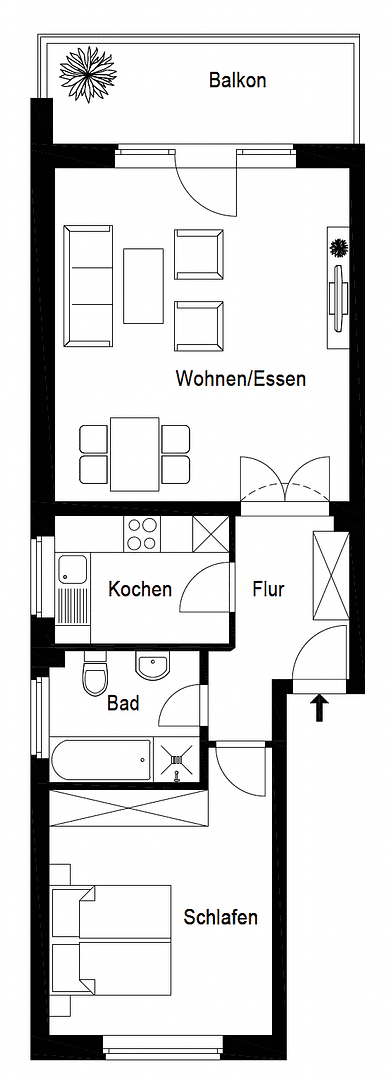 Prenájom bytu 2-izbový 64 m², Zwinglistraße, Lübeck, Šlezvicko-Holštajnsko Prenájom bytu 2-izbový 64 m², Zwinglistraße, Lübeck, Šlezvicko-Holštajnsko