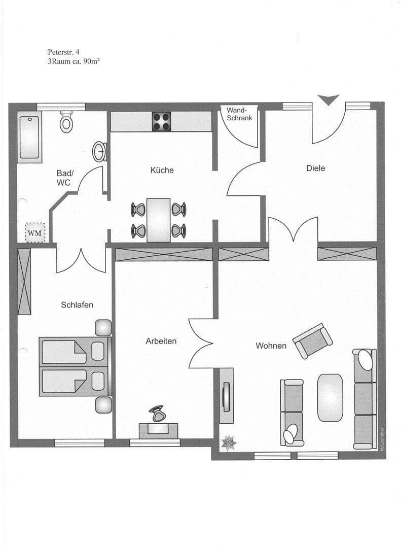 Prenájom bytu 3-izbový 90 m², Görlitz, Sasko Prenájom bytu 3-izbový 90 m², Görlitz, Sasko