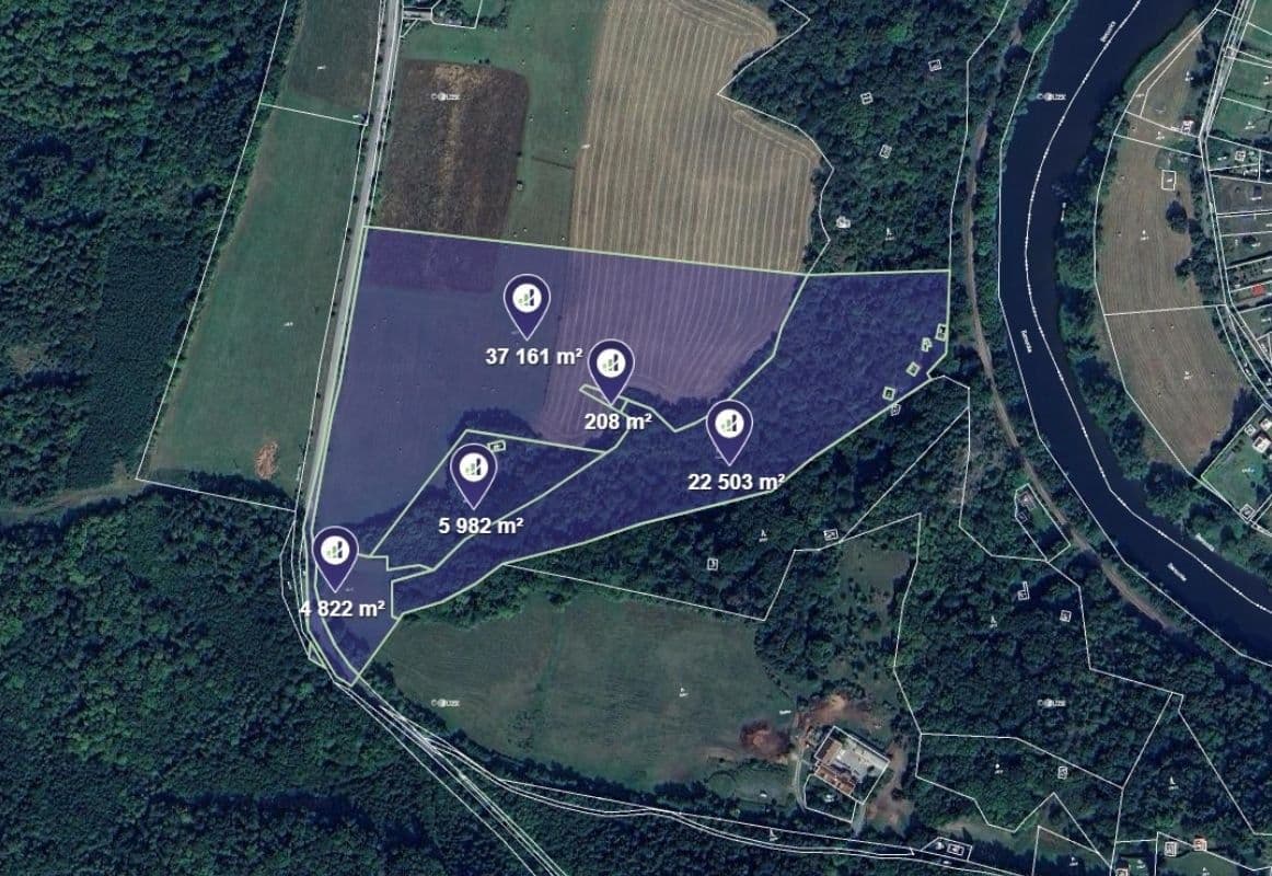 Predaj pozemku 70.676 m², Zbečno, Středočeský kraj Predaj pozemku 70.676 m², Zbečno, Středočeský kraj