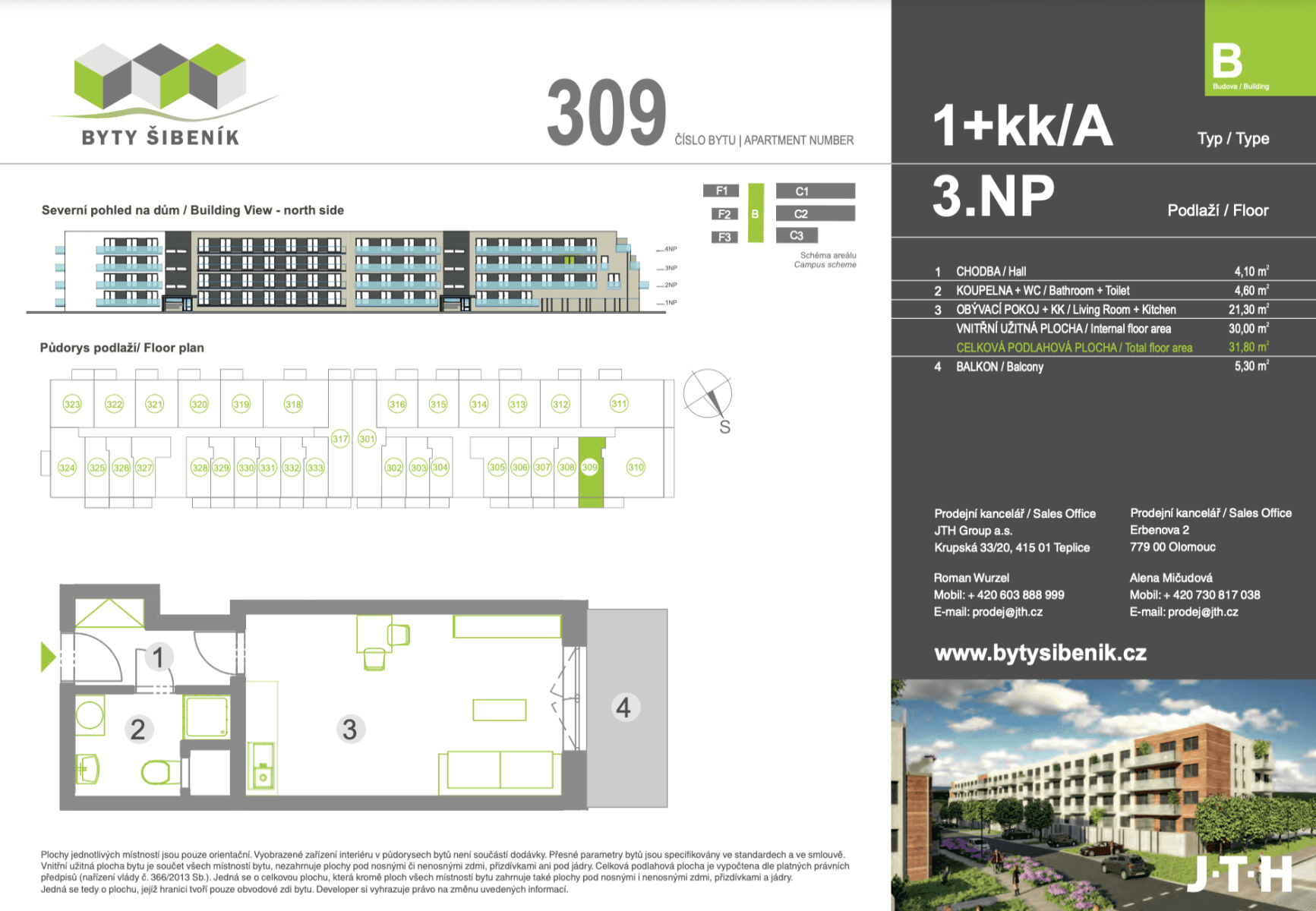 Prenájom bytu 1-izbový 31 m², Třída Jiřího Pelikána, Olomouc, Olomoucký kraj Prenájom bytu 1-izbový 31 m², Třída Jiřího Pelikána, Olomouc, Olomoucký kraj