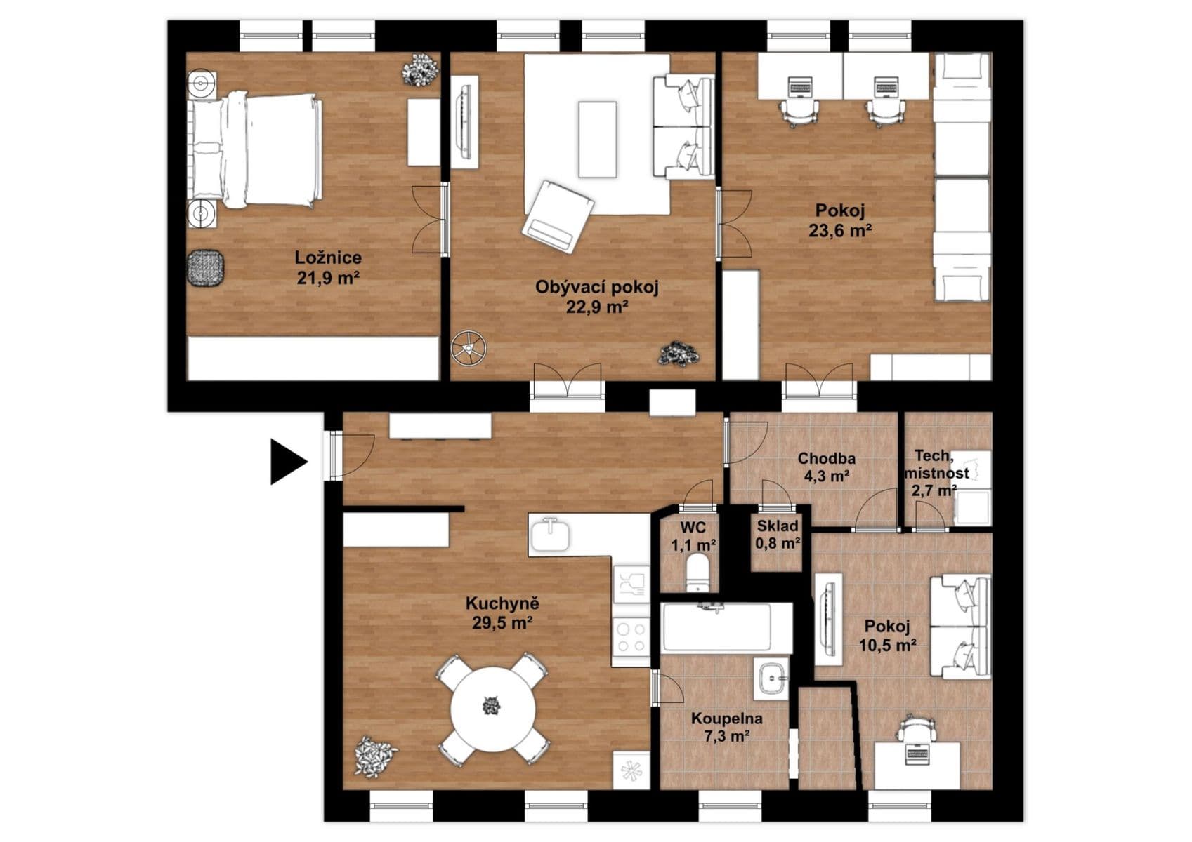 Predaj bytu 4-izbový 124 m², Otakara Ševčíka, Písek, Jihočeský kraj Predaj bytu 4-izbový 124 m², Otakara Ševčíka, Písek, Jihočeský kraj
