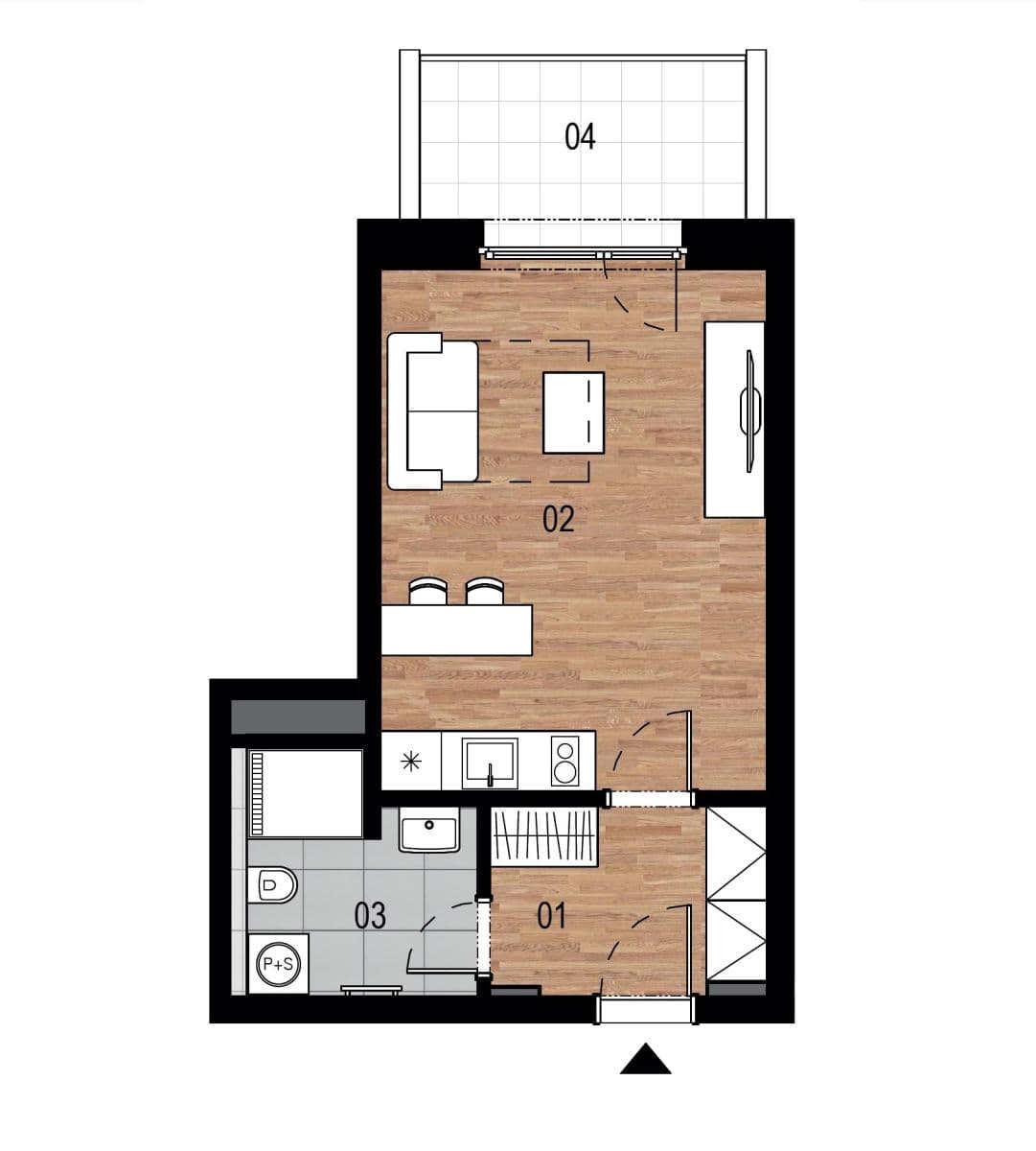 Prenájom bytu 1-izbový 33 m², Nebřenická, Praha, Praha Prenájom bytu 1-izbový 33 m², Nebřenická, Praha, Praha
