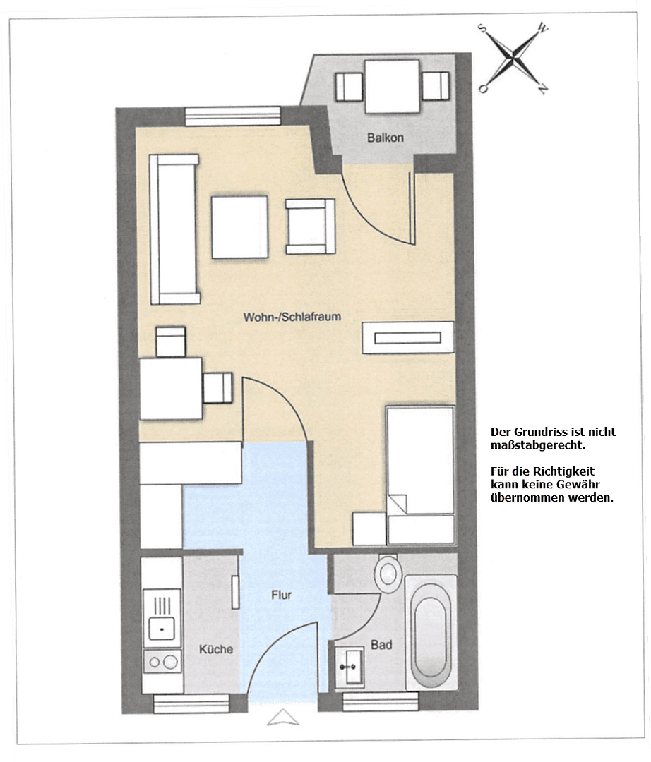 Prenájom bytu 1-izbový 40 m², Breslauer Straße 21, Aschaffenburg, Bavorsko Prenájom bytu 1-izbový 40 m², Breslauer Straße 21, Aschaffenburg, Bavorsko