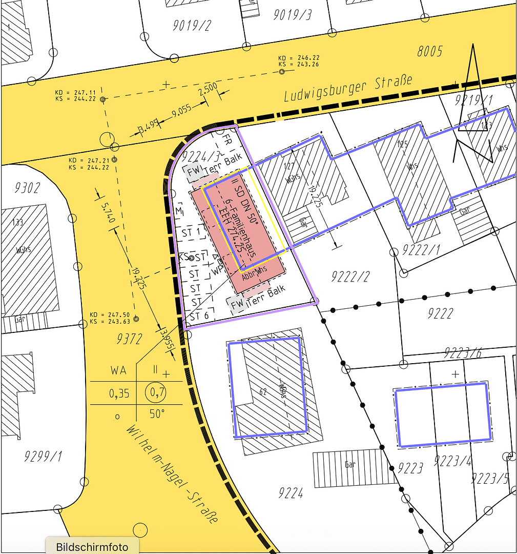 Predaj pozemku 539 m², Ludwigsburger Str. 131, Ludwigsburg, Bádensko-Wurttembersko Predaj pozemku 539 m², Ludwigsburger Str. 131, Ludwigsburg, Bádensko-Wurttembersko