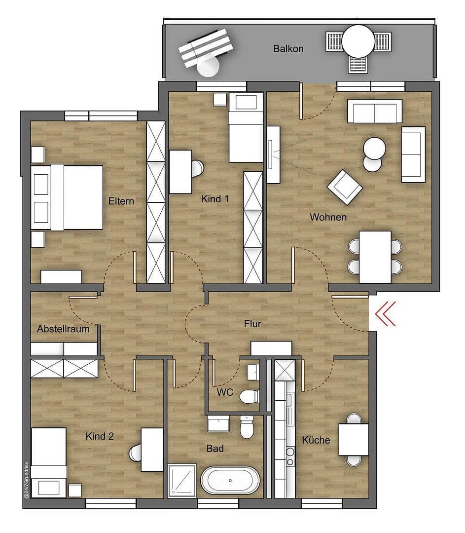 Predaj bytu 4-izbový 110 m², Niederwerrn, Bavorsko Predaj bytu 4-izbový 110 m², Niederwerrn, Bavorsko