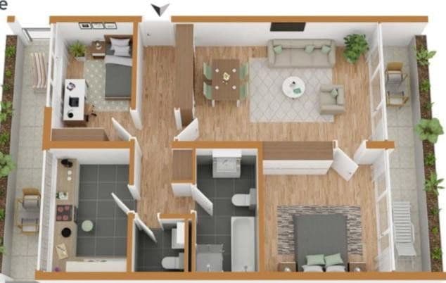 Prenájom bytu 3-izbový 72 m², Marktheidenfeld, Bavorsko Prenájom bytu 3-izbový 72 m², Marktheidenfeld, Bavorsko