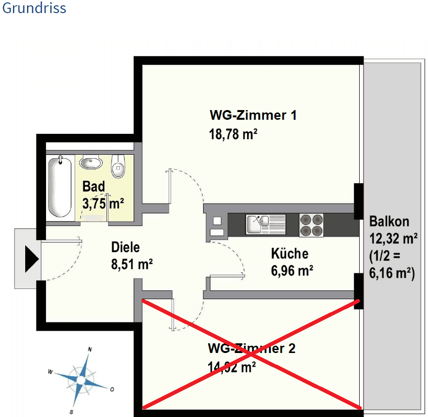 Prenájom bytu 2-izbový 60 m², Germering, Bavorsko Prenájom bytu 2-izbový 60 m², Germering, Bavorsko