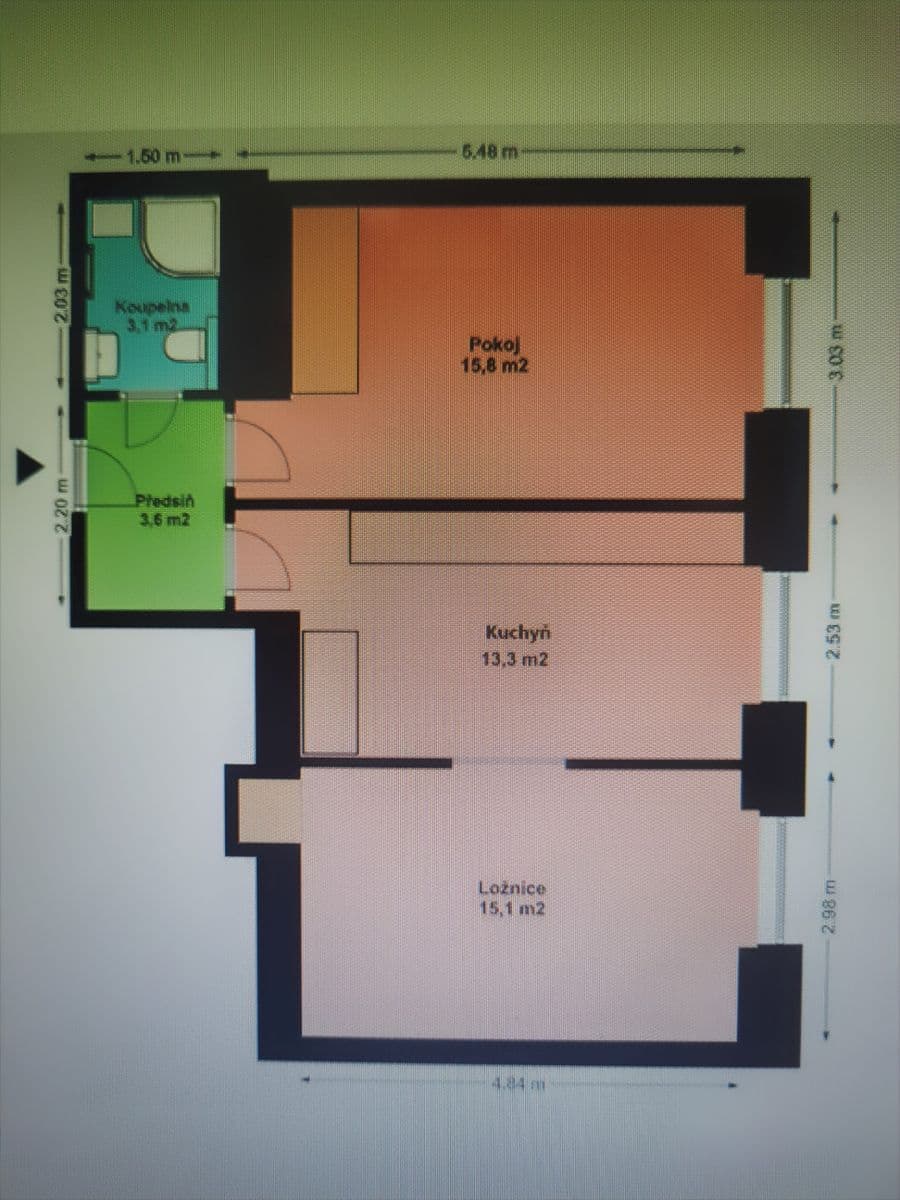 Prenájom bytu 2-izbový 53 m², Žerotínova, Praha, Praha Prenájom bytu 2-izbový 53 m², Žerotínova, Praha, Praha