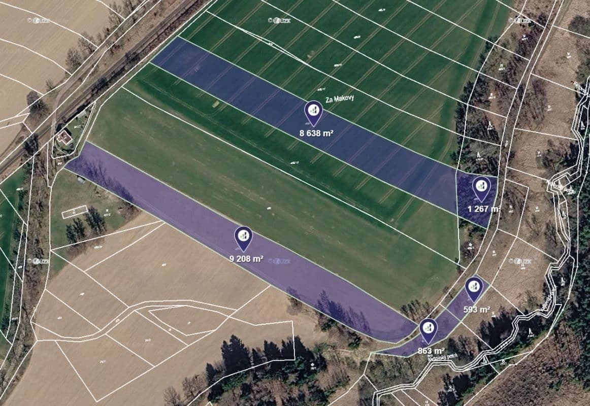Predaj pozemku 1.295 m², Obrataň, Kraj Vysočina Predaj pozemku 1.295 m², Obrataň, Kraj Vysočina