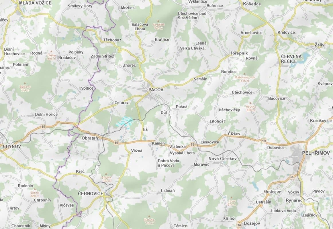 Predaj pozemku 1.295 m², Obrataň, Kraj Vysočina Predaj pozemku 1.295 m², Obrataň, Kraj Vysočina