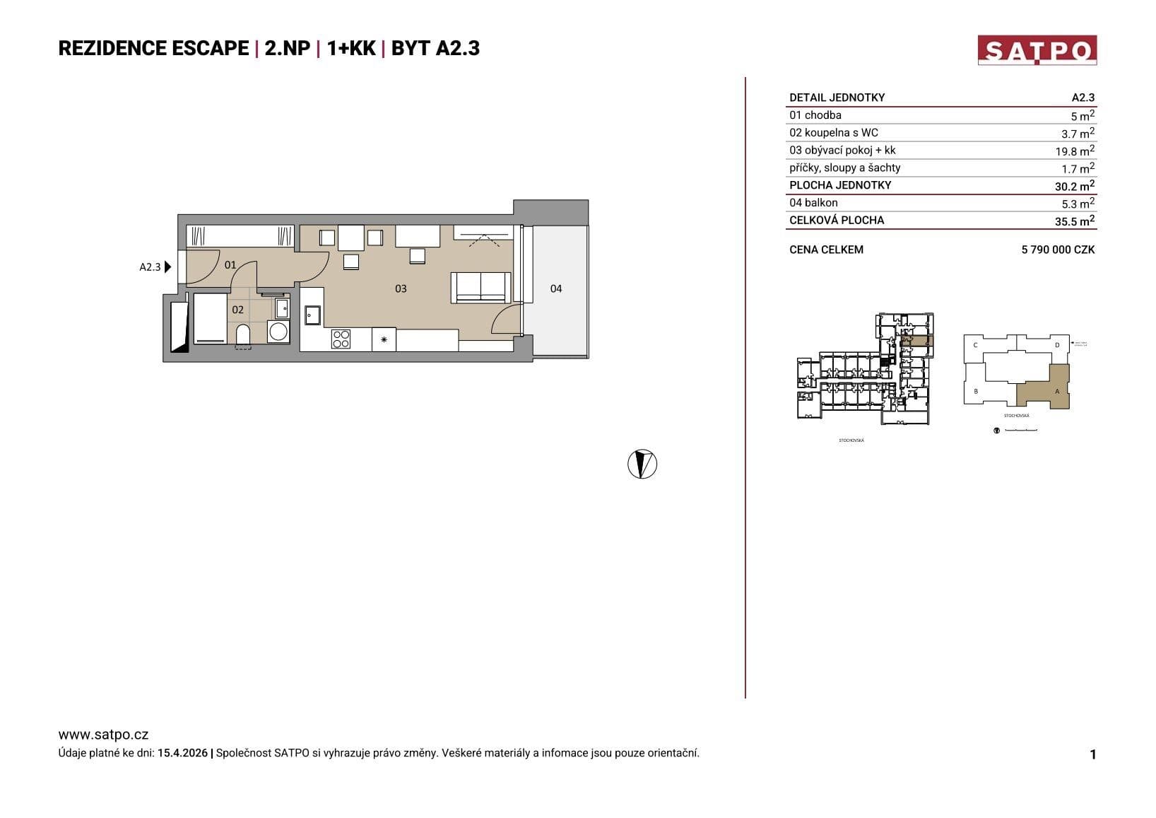 Predaj bytu 1-izbový 30 m², Stochovská, Praha, Praha Predaj bytu 1-izbový 30 m², Stochovská, Praha, Praha