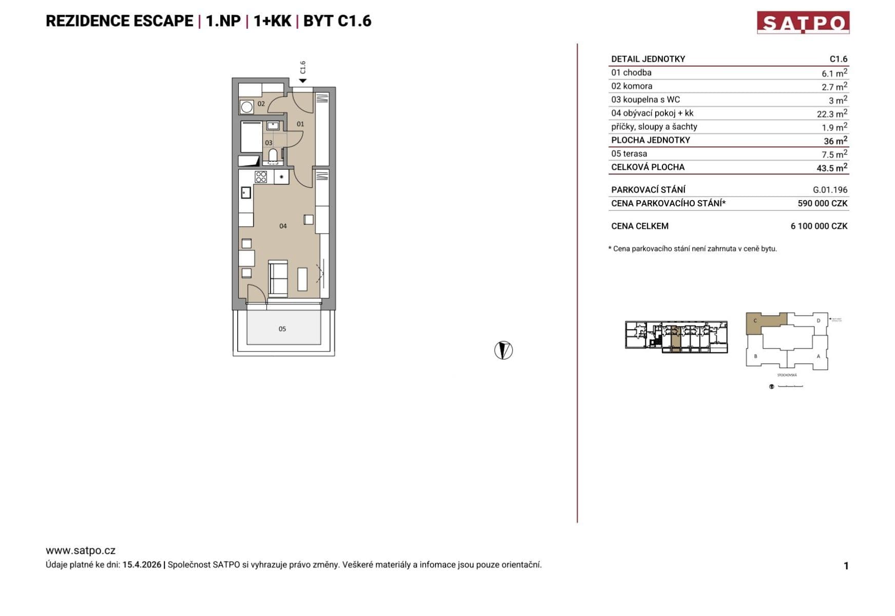 Predaj bytu 1-izbový 36 m², Stochovská, Praha, Praha Predaj bytu 1-izbový 36 m², Stochovská, Praha, Praha