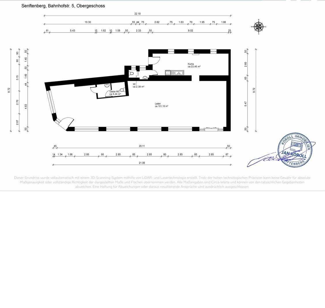 Prenájom kancelárie 130 m², Bahnhofstraße 5, Senftenberg - Zły Komorow, Brandenbursko Prenájom kancelárie 130 m², Bahnhofstraße 5, Senftenberg - Zły Komorow, Brandenbursko