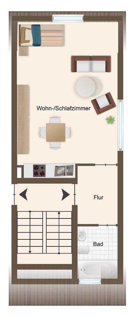 Prenájom bytu 1-izbový 32 m², Am Birkenfeld 1, Wesel, Severné Porýnie - Westfálsko Prenájom bytu 1-izbový 32 m², Am Birkenfeld 1, Wesel, Severné Porýnie - Westfálsko