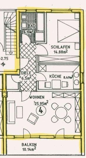 Prenájom bytu 2-izbový 67 m², Binger Weg 3a, Weiler bei Bingen, Porýnie-Falcko Prenájom bytu 2-izbový 67 m², Binger Weg 3a, Weiler bei Bingen, Porýnie-Falcko