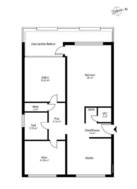 Predaj bytu 3-izbový 86 m², Mühlenkamp 12, Lüneburg, Dolné Sasko Predaj bytu 3-izbový 86 m², Mühlenkamp 12, Lüneburg, Dolné Sasko