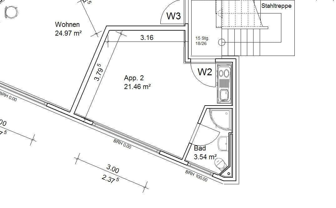 Prenájom bytu 1-izbový 26 m², Curfeßstraße 35, Aalen, Bádensko-Wurttembersko Prenájom bytu 1-izbový 26 m², Curfeßstraße 35, Aalen, Bádensko-Wurttembersko